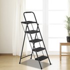 4 Step Ladder Folding Lightweight Steel Step Stool with Wide Anti-Slip Pedal
