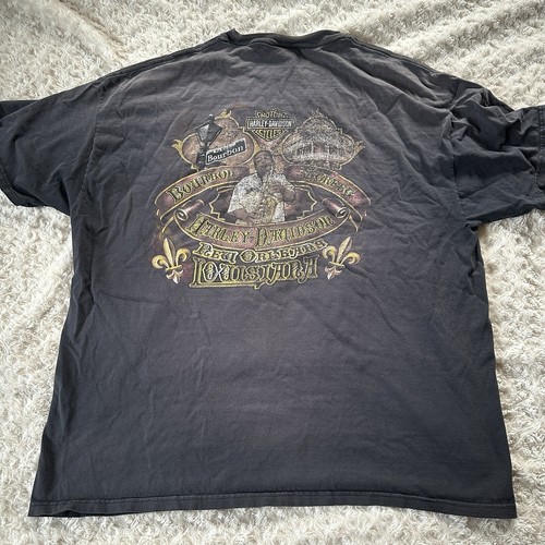 Harley Davidson Motorcycle New Orleans Bourbon Street T-shirt Adult 2XL Jazz - Picture 2 of 9