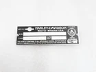 DATA PLATE  FOR HARLEY DAVIDSON MOTORCYCLES #25C1