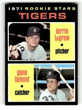 1971 TOPPS DETROIT TIGERS LERRIN LAGROW GENE LAMONT #39 ROOKIE CARD EXMT. rookie card picture