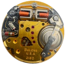 Vintage Accutron Sunburst Date Tuning Fork Men's Wristwatch Movement 218 D