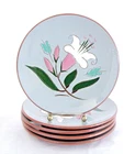 Set/6 Vintage STANGL PINK LILY 6¼" Bread Plates HTF