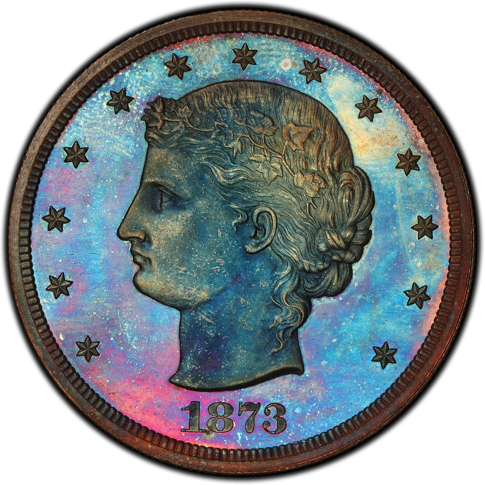 1873 $1 J-1283 Pattern PCGS PR67+RB Simpson Collection