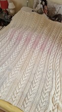 Decke Tagesdecke Sofadecke  Handarbeit gestri...