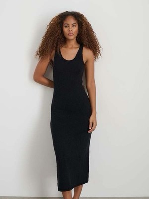 Alex Mill Serena Sweater Dress NWT Textured Cotton Knit Midi Women's Size Large