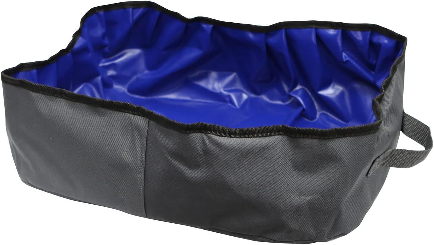 Bac à litière portable de camping 46 cm pour vacances avec chat