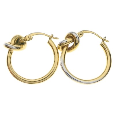 CELINE Knot Small Hoop Earrings GP Gold 5.5g Used 2bc7af49c5509b9704e8df08d99195