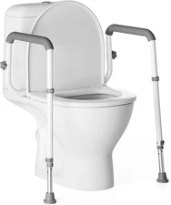 Loyoda Toilet Safety Rails Medical Steel Sturdy Toilet Handle Height-Adjustable 