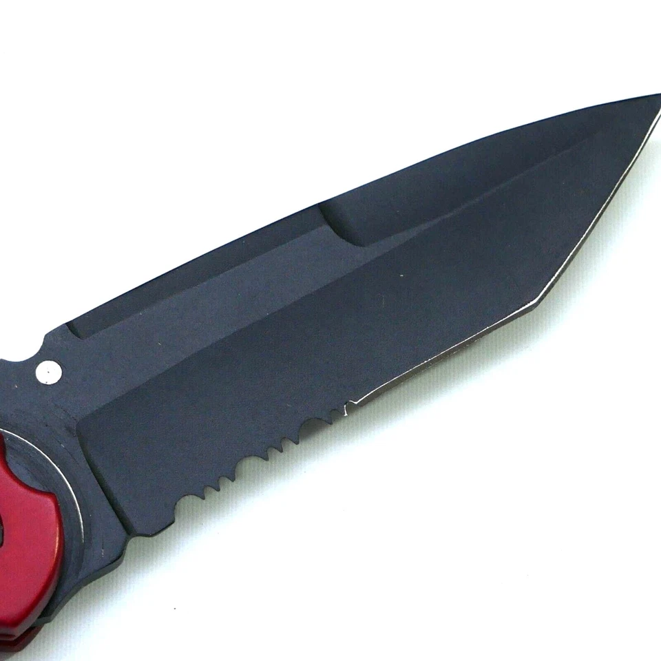 Navaja de Bolsillo Plegable Táctica Roja 8′′ Hoja Inoxidable con Estuche Blando Foto 4 de 4