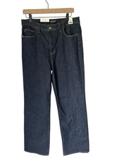Judy Blue Wide Leg Jeans Womens 15/32 Dark Wash Hi-Rise Front Seam Dart Trousers