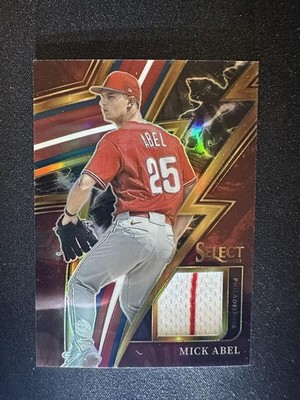 Mick Abel 2023 Panini Select Sparks Material Tri-Color Prizm Relic /49 Phillies