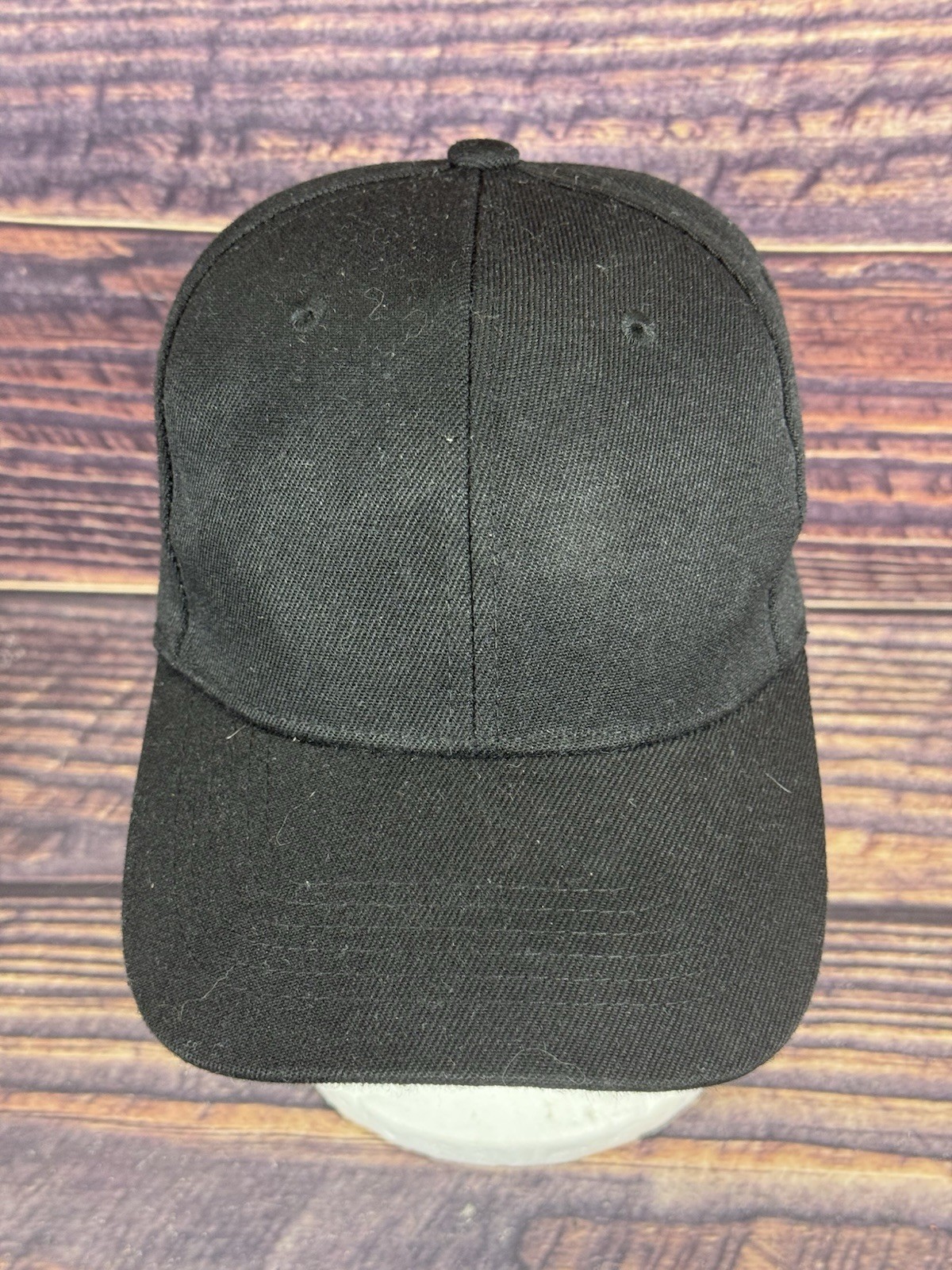 Solid Black No Emblems 6-Panel  Baseball Cap HAT … - image 1