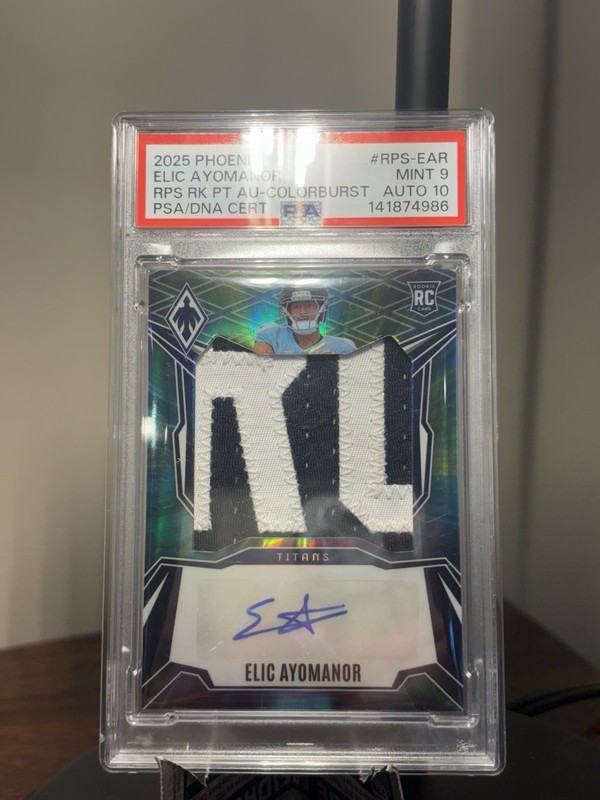 Elic Ayomanor - JUMBO RPA - PSA 9 AUTO 10 - Color Burst - # /25