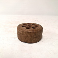 Vintage Stoneware Flower Frog Multi Hole Pottery Floral Arranger Ikebana Kenzan