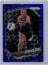2025 Panini Prizm WNBA #76 A’ja Wilson Blue Velocity Prizms