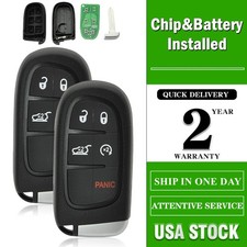 2pack Smart Remote Keyless Key Fob For Jeep Cherokee 2014 2015 2016-2021 Gq4-54t 2pack Smart Remote Keyless Key Fob For Jeep Cherokee 2014 2015 2016-2021 Gq4-54t
