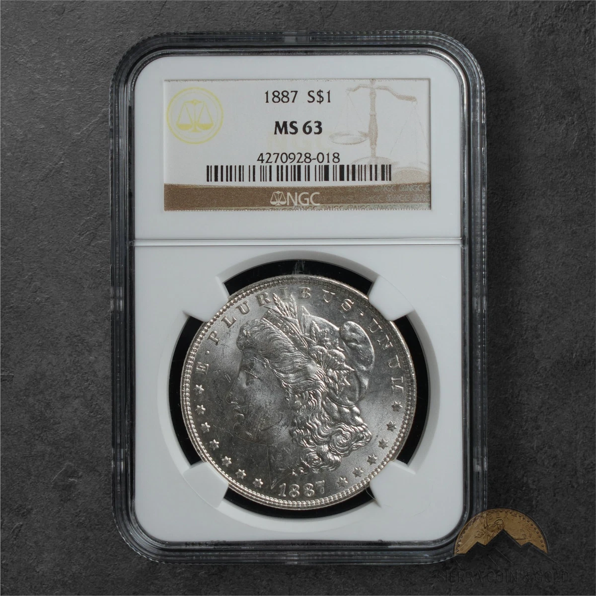 NGC Grade MS 63 1887 Year Morgan US Dollars (1878-1921) for sale