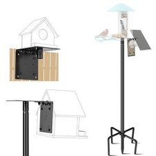 Bird Feeder Pole, 109 Inch Heavy Duty Bird House Pole Kit for Outdoors