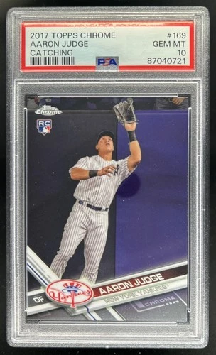 2017 Topps Chrome Aaron Judge RC Rookie #169 New York Yankees PSA 10 GEM MINT