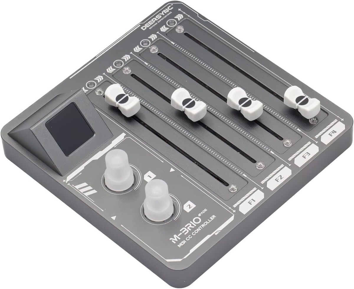 Deersync M-BRIO-4FADE Multi-Platform MIDI CC Controller w/ 4x100mm