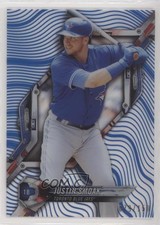 2018 High Tek Pattern 1 Waves/Diagonals Blue Rainbow Foil /150 Justin Smoak 03xg