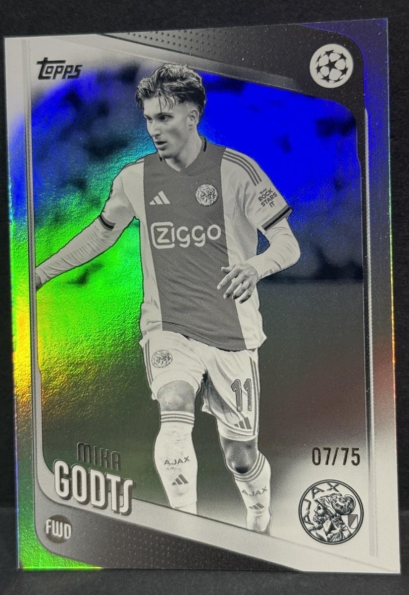 2025-26 Topps UEFA Club Competitions Ajax Mika Godts Purple Black