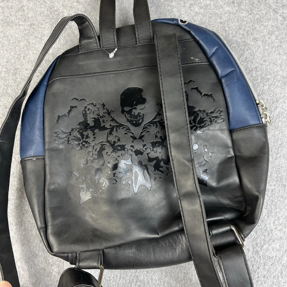 Mini Mochila Death Note Anime Manga 10" Imitación Cuero Azul Bordado Cremallera Foto 4 de 4