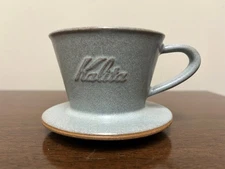 Kalita Wave Coffee Dripper Mino 155 Sand Grey 01105 High Heat Retention Pottery