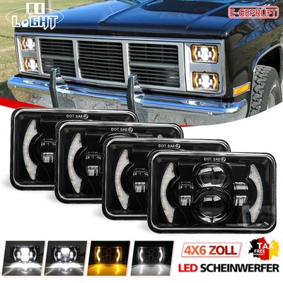 E-Prüfzeichen LED Scheinwerfer FÜR GMC G20 VANDURA G10 G30 VAN CHEVY GM N 79-92