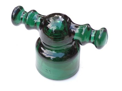 Vintage French Noser Glass Insulator Electro Verre Industrial Home decor