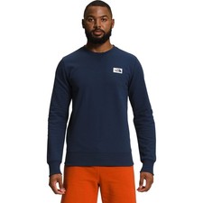 The North Face Men's Heritage Patch Crewneck Sweatshirt Summit Navy Blue Small
