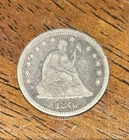 USA Silver 1876 Seated Liberty Quarter Dollar