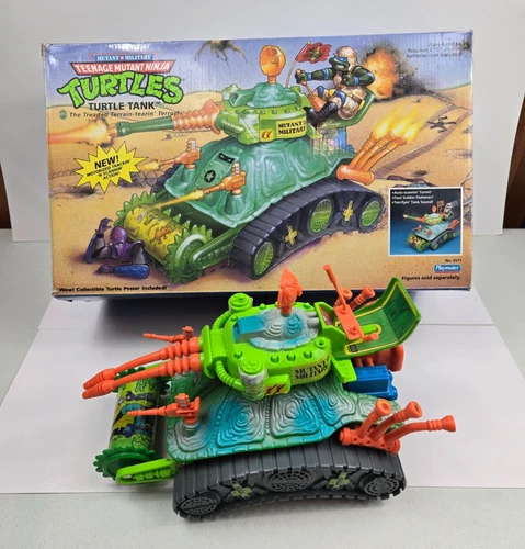 Vintage 1991 Playmates TMNT "Turtle Tank" Vehicle W/ Box