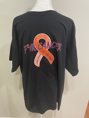 F*#k Cancer XL Unisex Black Tshirt Together We Fight For The Cure 