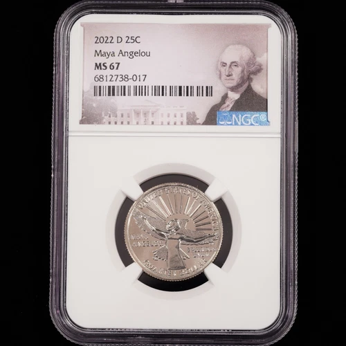 2022-D Maya Angelou Washington Quarter 25c - NGC GRADED MS67