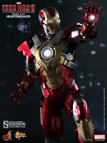 1:6 Hot Toys Iron Man 3 Figura Movie Masterpiece Iron Man Mark 17 Heartbreaker - Imagen 3 de 6