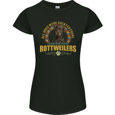 A Rottweiler Dog Womens Petite Cut T-Shirt
