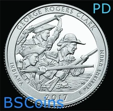 2017 P & D ATB Qtrs - George Rogers Clark Hist Park, IN BU TWO Coins -Ship TODAY