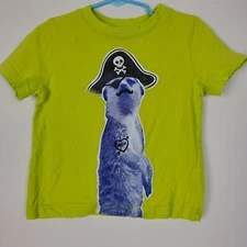Circo Boys Prairie Dog Pirate Shirt Size 2T Green Cotton Toddler Top