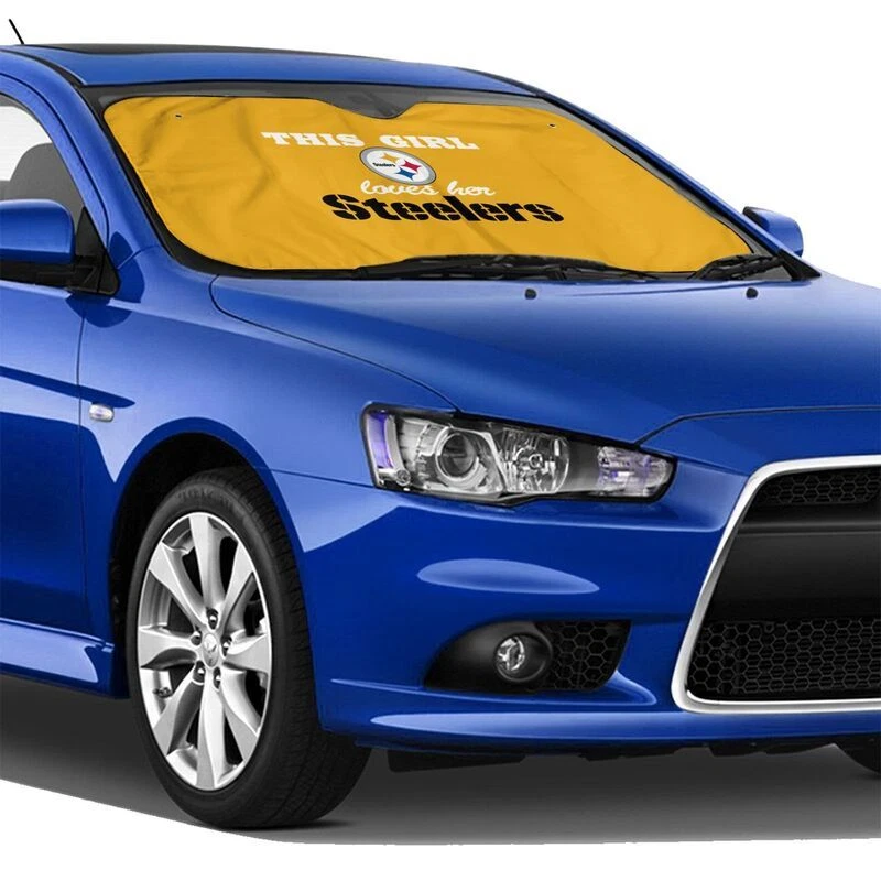 Pittsburgh Steeler Car Sunshade- This Girl Loves Her