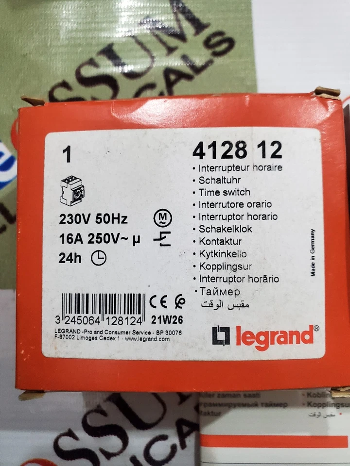 LEGRAND 4128 12 TEMPORIZADOR MULTIFUNCIÓN TEMPORIZADOR 24H VOLTAJE 220VAC 16A ENVÍO RÁPIDO Foto 2 de 4