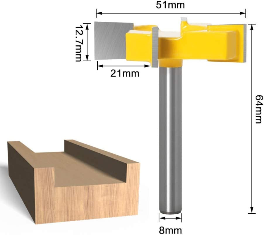 Fraise à bois 8mm pour éliminer les défauts de rabotage manuel
