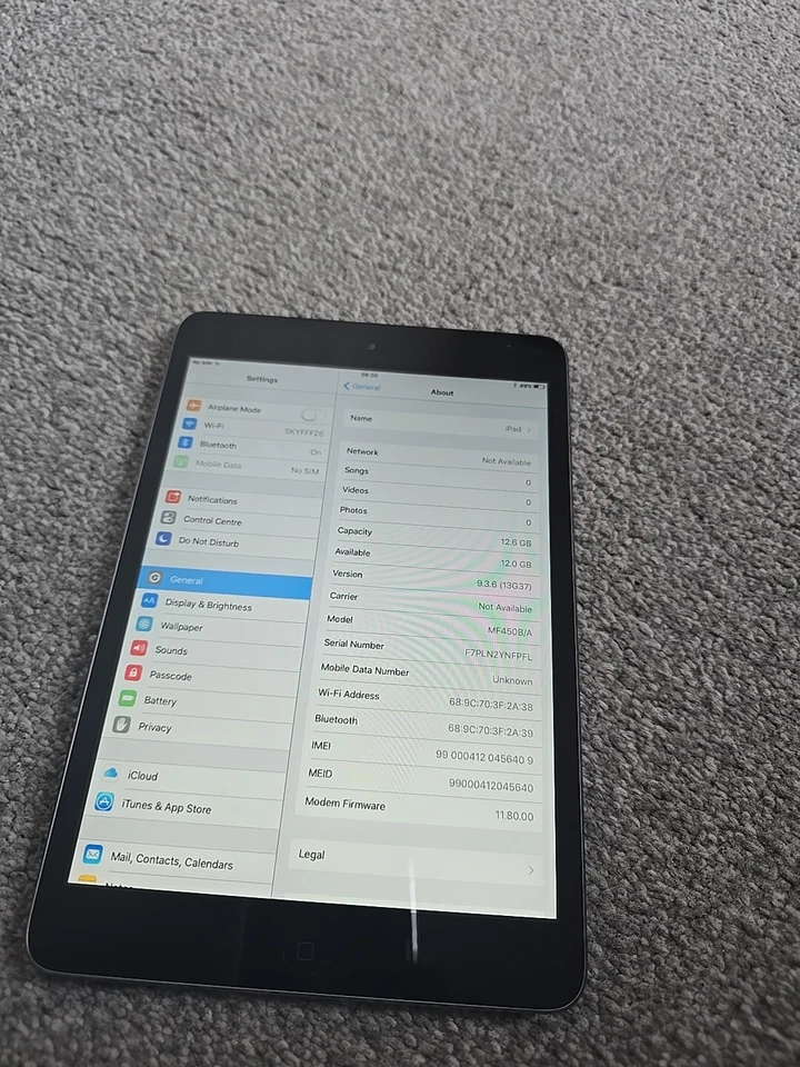 Apple iPad Mini 1st Gen A1455 7.9 Inch  12GB Wi-Fi + 4G  - Image 2 of 3