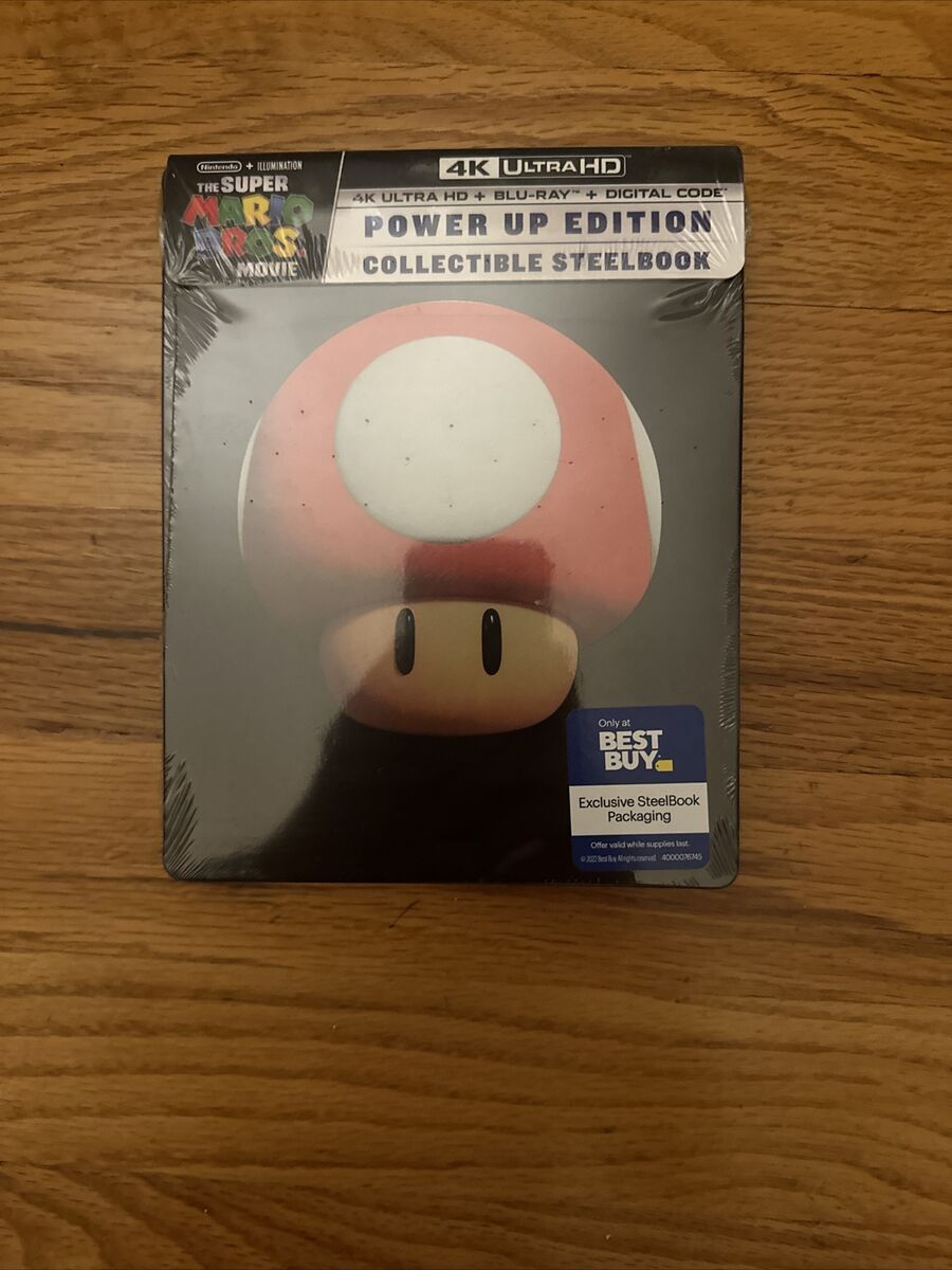 Super Mario Bros Movie Best Buy Exclusive Power Up Steelbook 4K Blu-Ray  Digital