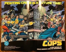 COPS (1988) DC Comics & Hasbro Toys vintage 4-page promotional brochure VF