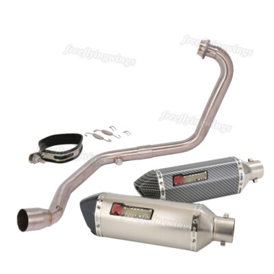 For Suzuki Gixxer 250 SF250 Full Exhaust System Escape Front Pipe Muffler Tips