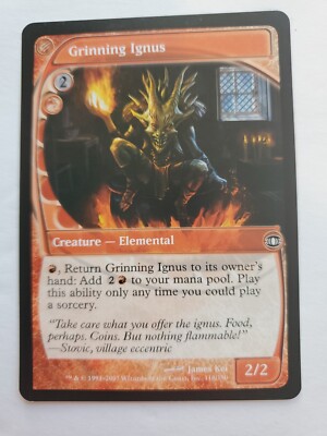 MTG Magic The Gathering Card Grinning Ignus Creature Elemental Future Sight 