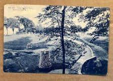 VINTAGE .01 POSTCARD USED 1908 - COLD SPRING PARK, WOONSOCKET, R.I. - CREASE