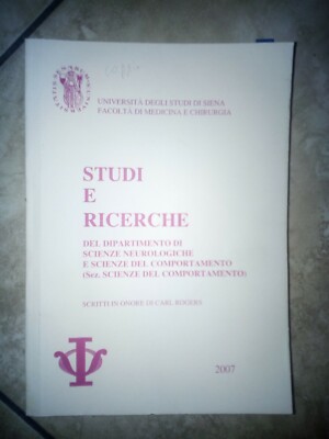STUDI E RICERCHE DEL DIPARTIMENTO DI NEUROLOGICHE SCIENZE COMPORTAMENT 2007(A14)