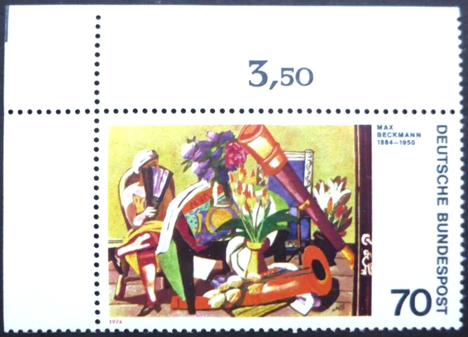 Deutschland BRD 1974 Ecke 1 Mi 822, Max Beckmann, postfrisch - Bild 1 von 1